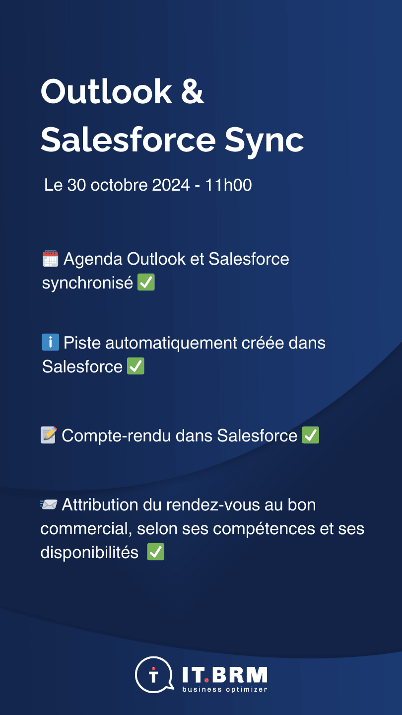 Programme du webinar Outlook & Salesforce Sync