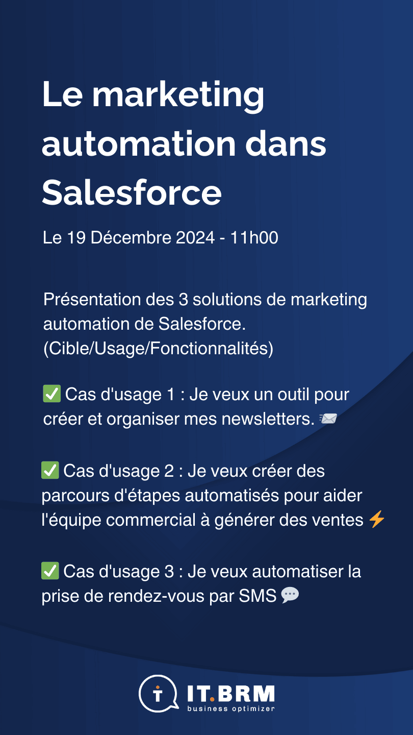 Programme du webinar marketing automation salesforce